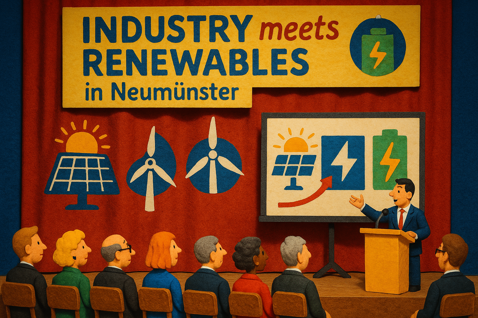 Konferenz Industry meets Renewables in Neumünster über Windkraft, Solarenergie und Energiespeicher